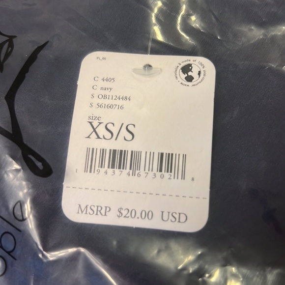 Free People Scoop Neck Crop Top Navy Blue Size XS / S NWT - Picture 5 of 6